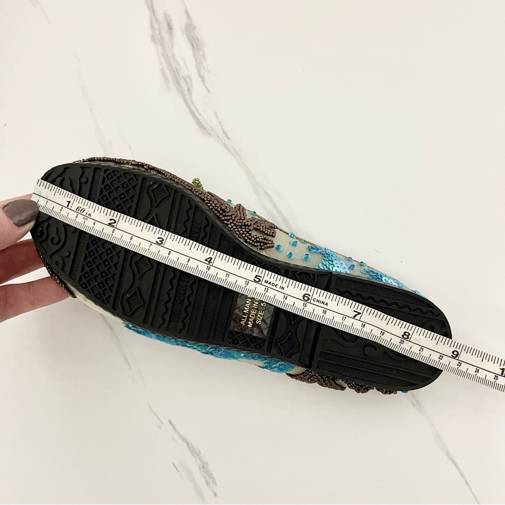 Beverly Feldman Beaded Sequin Shoes Seahorse Starfish Nautical Ocean Size 5.5 - Picture 12 of 13